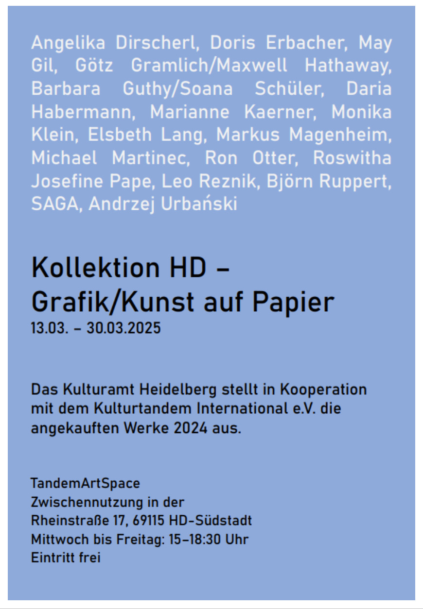 Stadt Heidelberg kauft Kunst - Guthy|Schüler