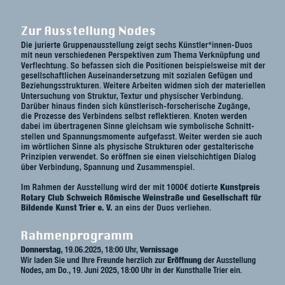 Vernissage Nodes 2025 06 19 Guthy und Arndt Schulten