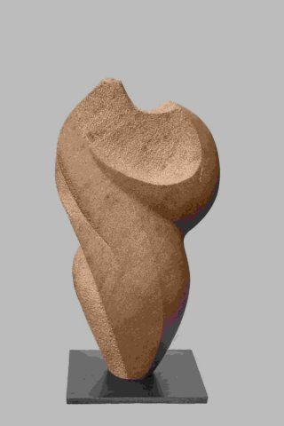 Stein-Skulptur von Babara Guthy: Two in one II