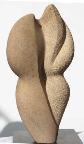 Stein-Skulptur von Babara Guthy: Two in one I