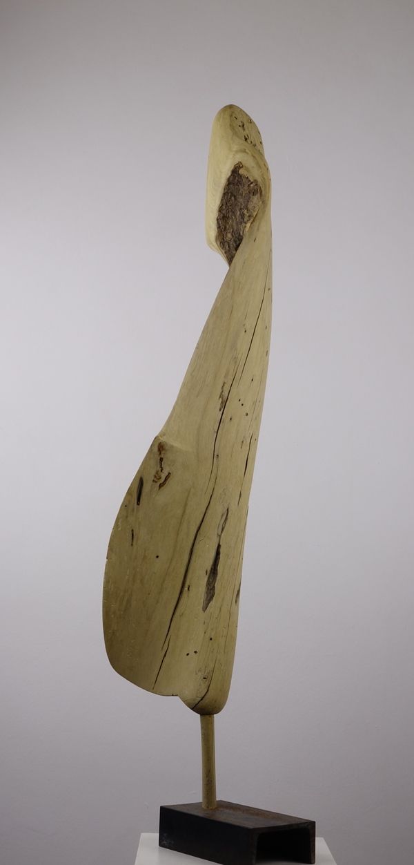Skulptur von Barbara Guthy aus Fundholz: Von Wind und Wellen getragen