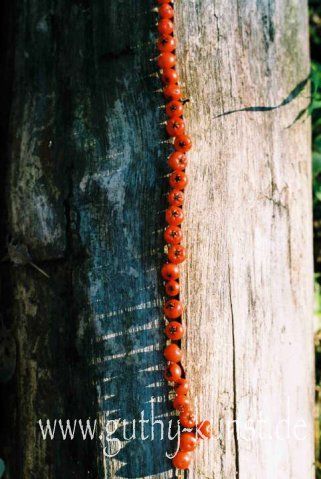 Natur-Skulptur von Babara Guthy: Naturskullptur mit Holzbeeren