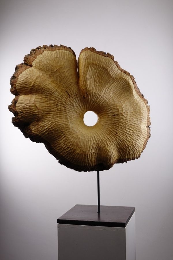 Skulptur von Barbara Guthy aus Erlenholz: korsische Urform